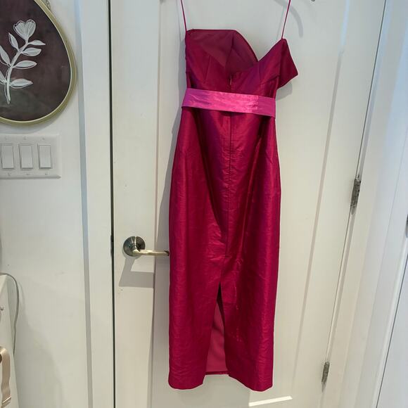 Alieva Fuchsia Strapless Cocktail Dress Sz Medium - Picture 2 of 10